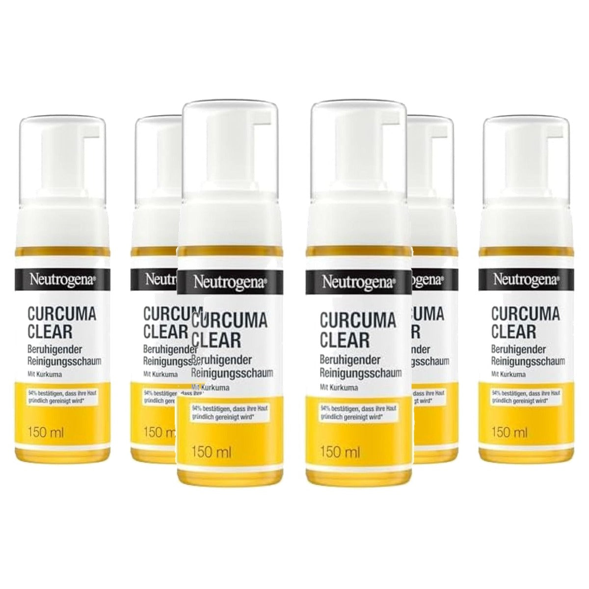 Neutrogena Curcuma Clear kalmerend reinigingsschuim 3 x 150 ml - Voordeelverpakking