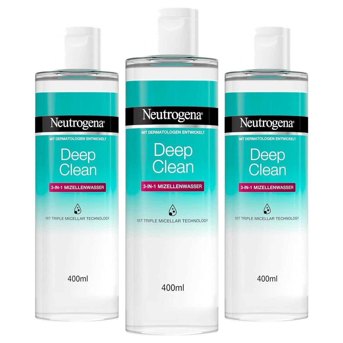 Neutrogena Deep Clean 3-in-1 micellair water 3 x 400 ml - Voordeelverpakking