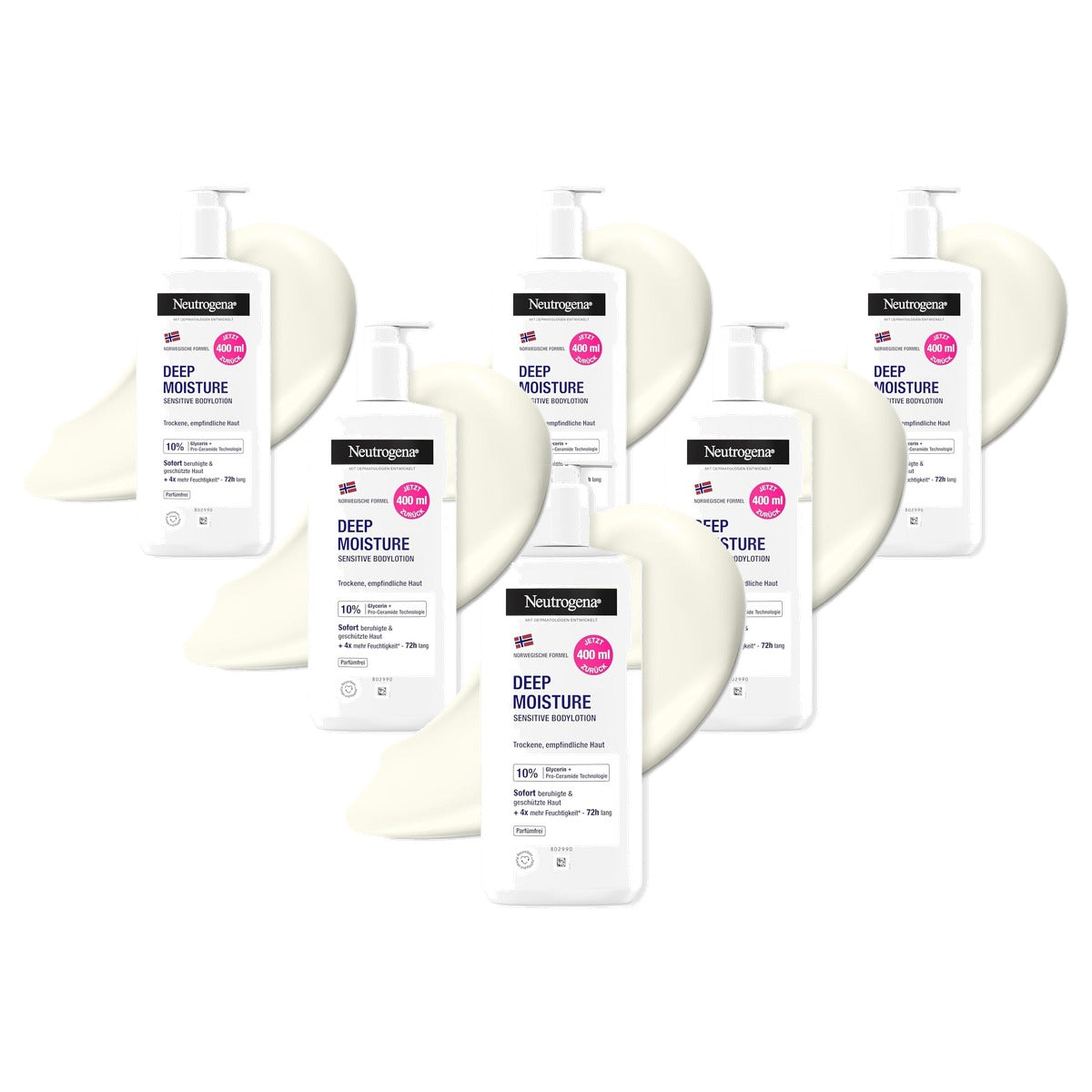 Neutrogena Noorse formule Deep Moisture Sensitive Bodylotion 6 x 400 ml - Voordeelverpakking