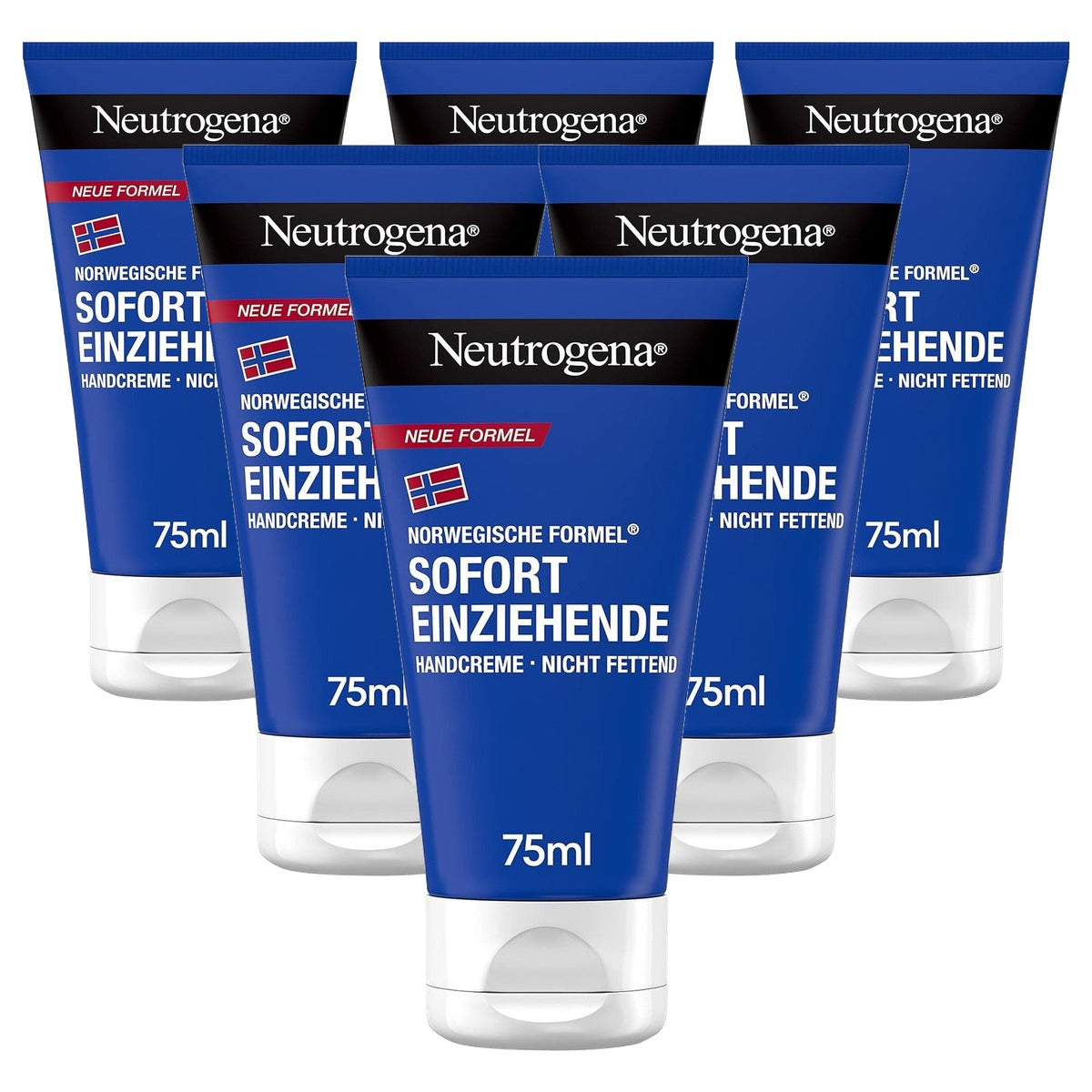 Neutrogena Direct Intrekkende Handcrème 6 x 75 ml - Voordeelverpakking