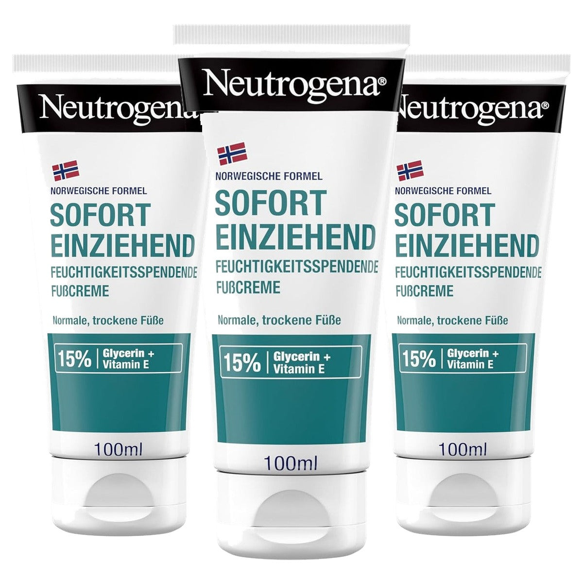 Neutrogena Direct Intrekkende Voetcrème 3 x 100 ml - Voordeelverpakking