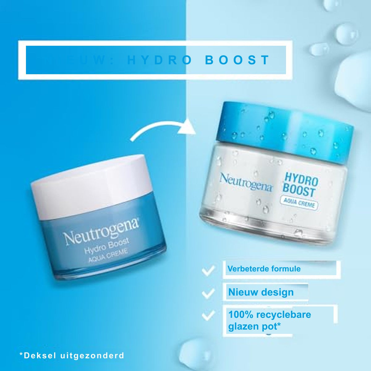 Neutrogena Hydro Boost Aqua Crème parfumvrij 2 x 50 ml