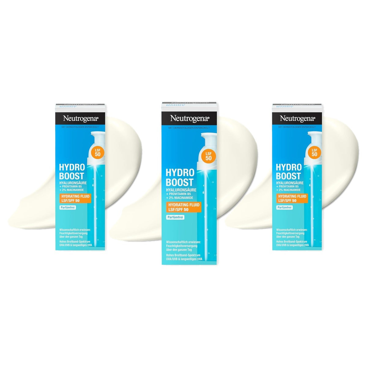 Neutrogena Hydro Boost Aqua Fluid SPF 50 3 x 50 ml - Voordeelverpakking