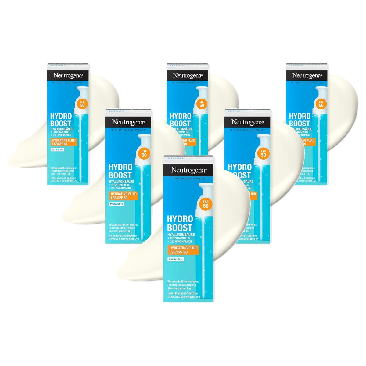 Neutrogena Hydro Boost Aqua Fluid SPF 50 6 x 50 ml - Voordeelverpakking
