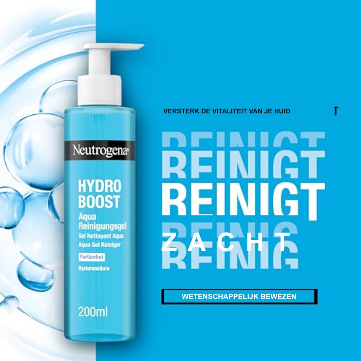Neutrogena Hydro Boost Aqua-reinigingsgel parfumvrij 200 ml