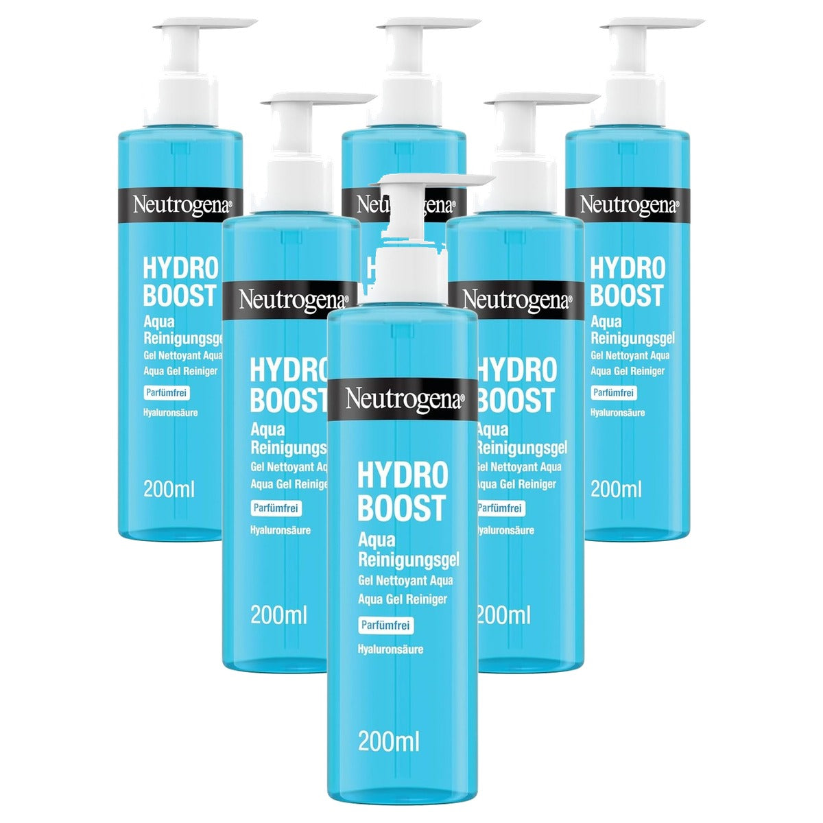 Neutrogena Hydro Boost Aqua-reinigingsgel parfumvrij 6 x 200 ml - Voordeelverpakking