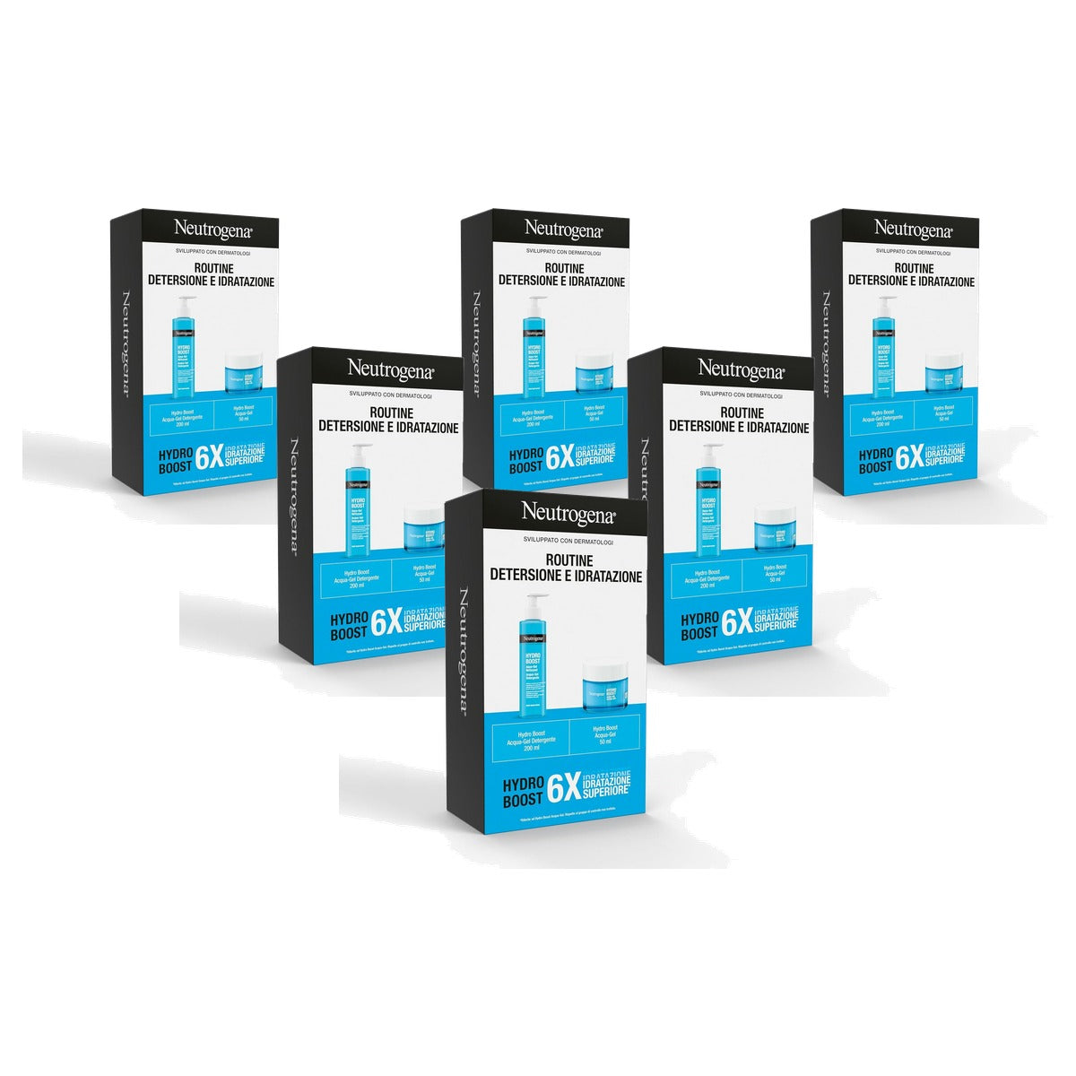 Neutrogena Hydro Boost Routine Set + 200 ml 6 x 50 ml - Voordeelverpakking