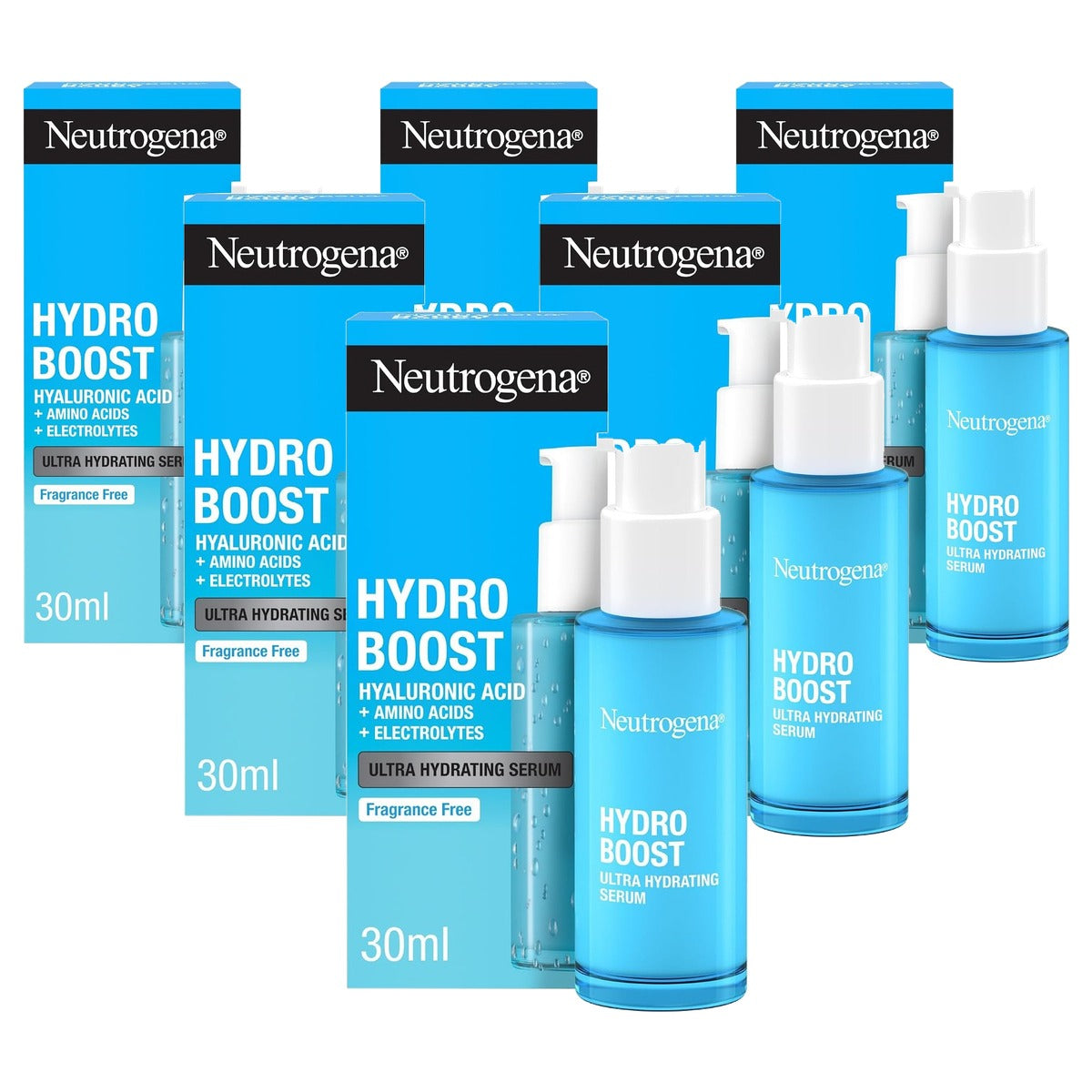 Neutrogena Hydro Boost Ultra hydraterend serum 6 x 30 ml - Voordeelverpakking