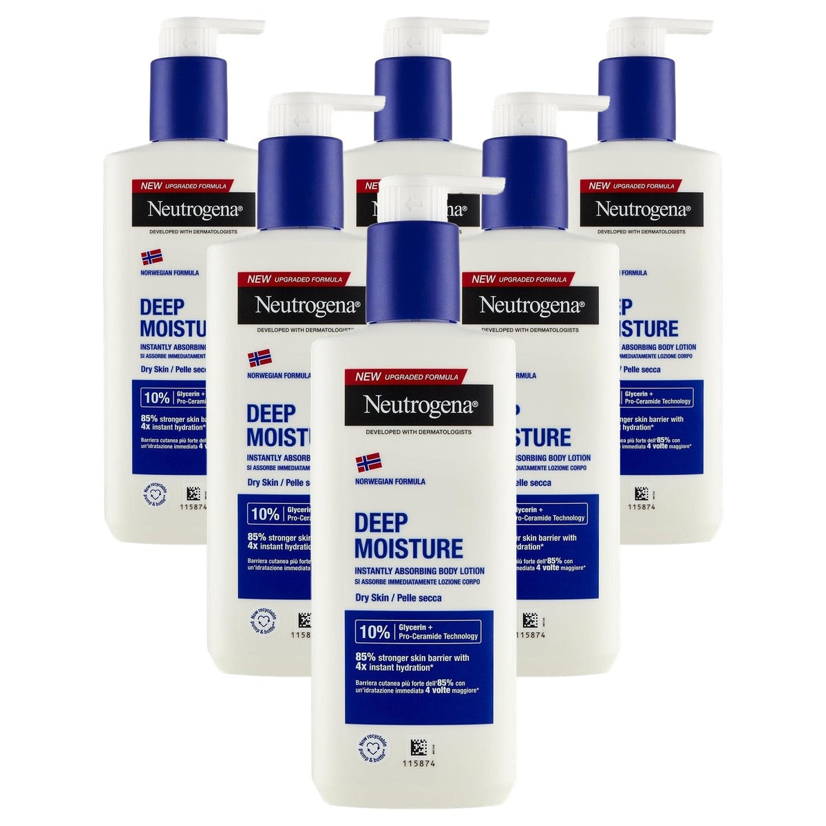 Neutrogena Noorse Formule Body Lotion 6 x 250 ml - Voordeelverpakking