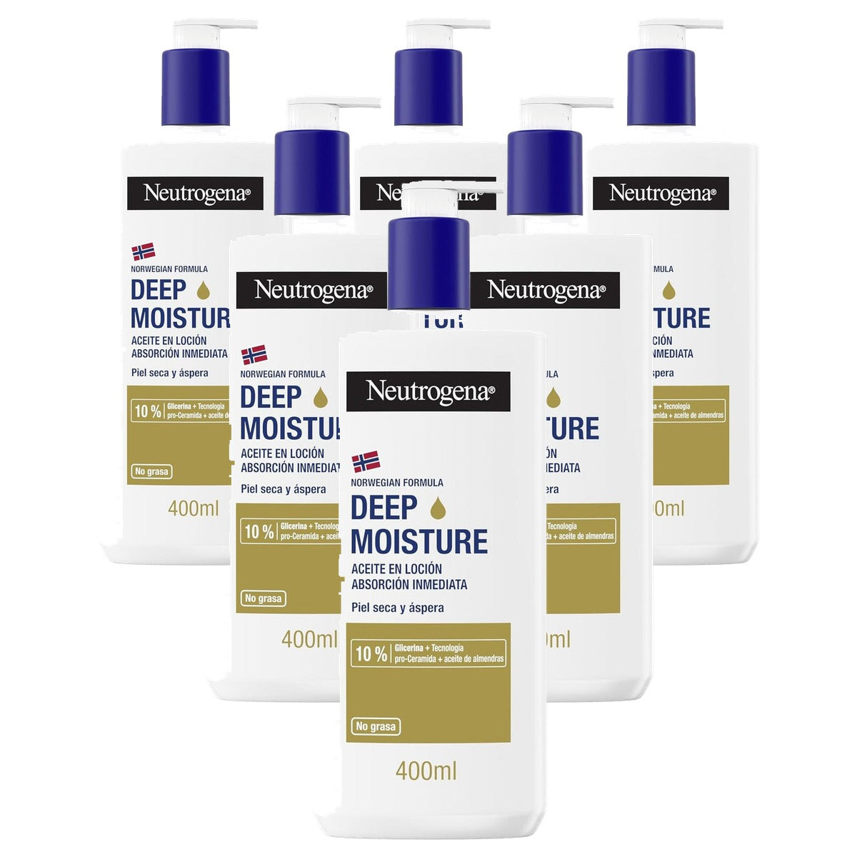 Neutrogena Oil in Lotion Diepe Hydratatie 6 x 400 ml - Voordeelverpakking