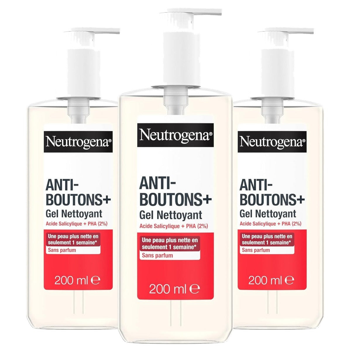 Neutrogena Reinigingsgel tegen puistjes 3 x 200 ml - Voordeelverpakking