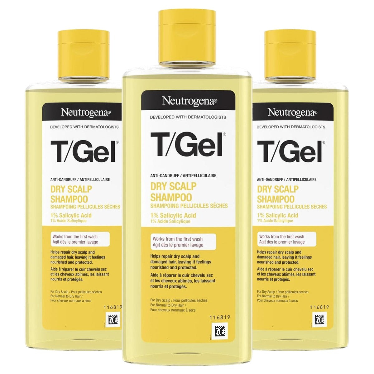Neutrogena T/Gel Anti-roos Dry Scalp Shampoo 3 x 250 ml - Voordeelverpakking