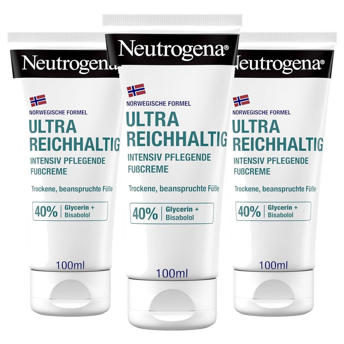 Neutrogena Noorse Formule Ultra Rijke Voetcrème 3 x 100 ml - Voordeelverpakking