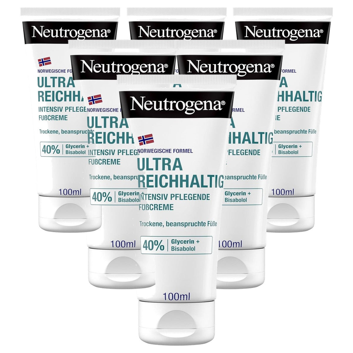 Neutrogena Noorse Formule Ultra Rijke Voetcrème 6 x 100 ml - Voordeelverpakking