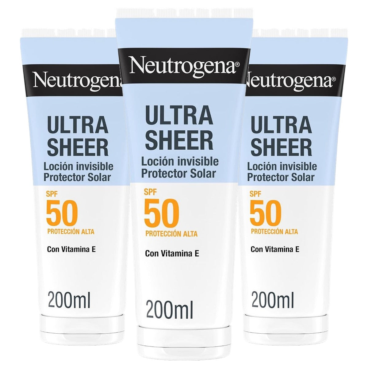 Neutrogena Ultra Sheer SPF 50 Body Lotion 3 x 200 ml - Voordeelverpakking
