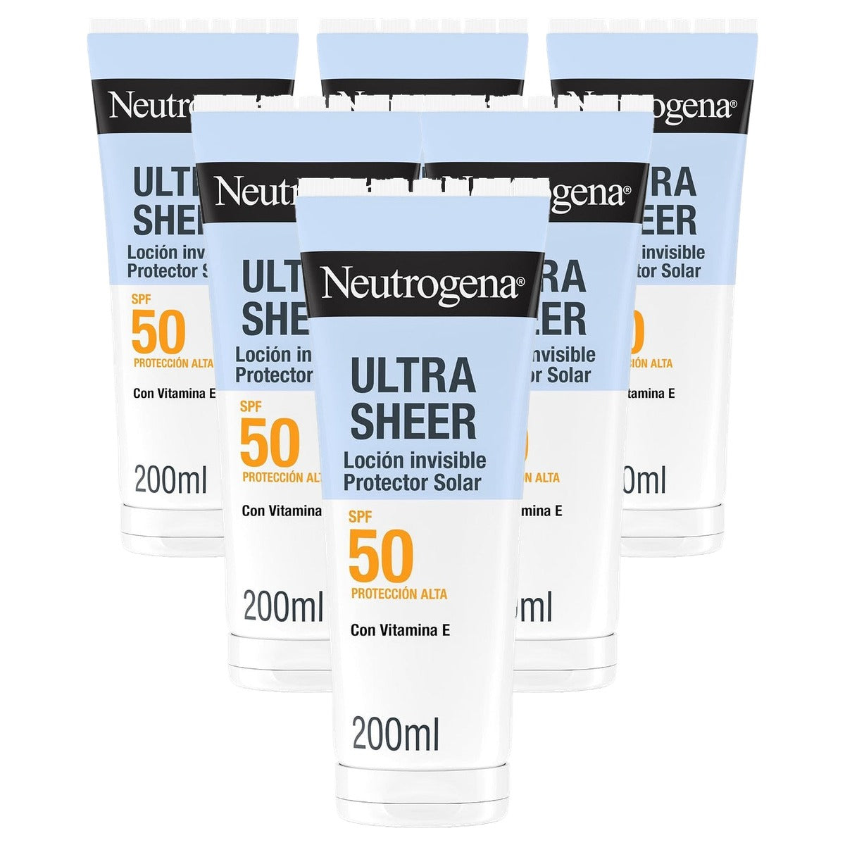 Neutrogena Ultra Sheer SPF 50 Body Lotion 6 x 200 ml - Voordeelverpakking