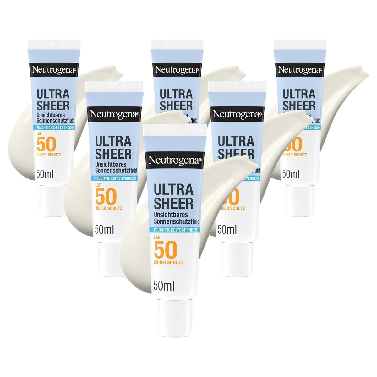 Neutrogena Ultra Sheer Zonnebrandvloeistof SPF 50 6 x 50 ml - Voordeelverpakking