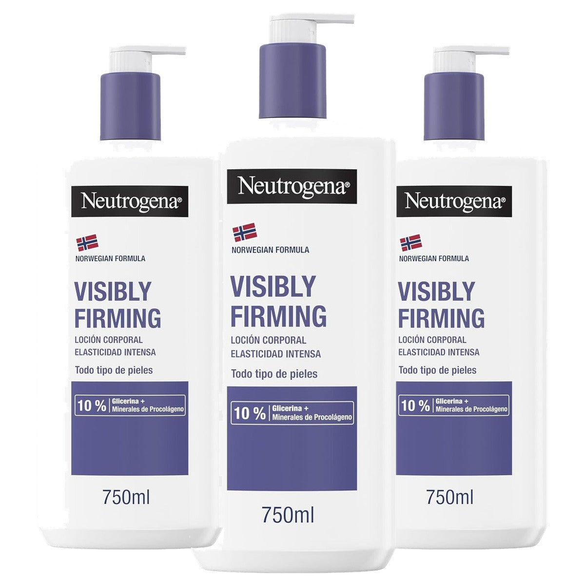 Neutrogena Visibly Renew Bodylotion Intensieve Elasticiteit 3 x 750 ml - Voordeelverpakking