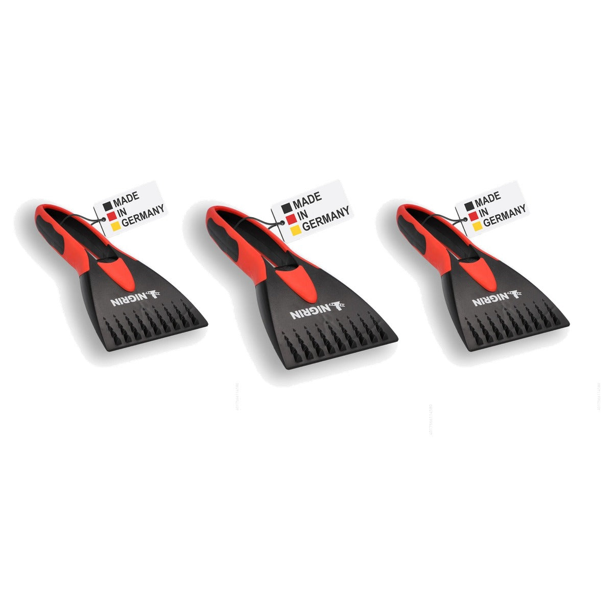 NIGRIN 2K IJskrabber zwart-rood 3 x 1 stuk - Voordeelverpakking
