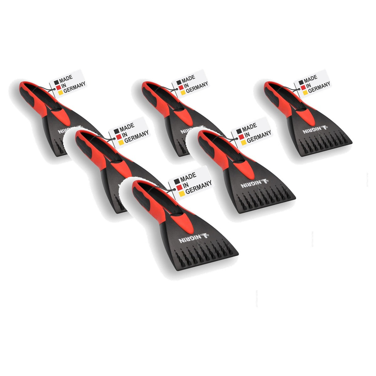 NIGRIN 2K IJskrabber zwart-rood 6 x 1 stuk - Voordeelverpakking