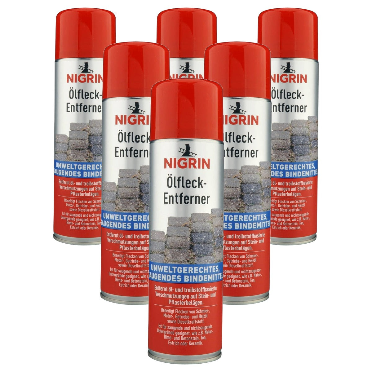 NIGRIN 72287 Reiniger voor olievlekken 6 x 500 ml - Voordeelverpakking