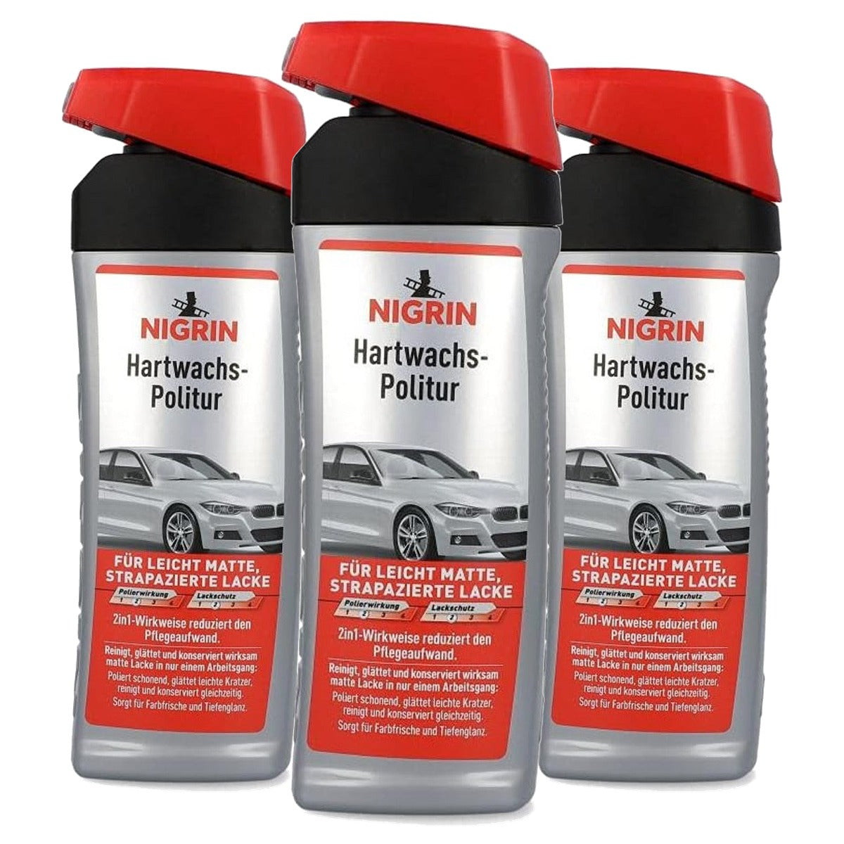 NIGRIN 72951 Hardwax-polijstmiddel 3 x 500 ml - Voordeelverpakking