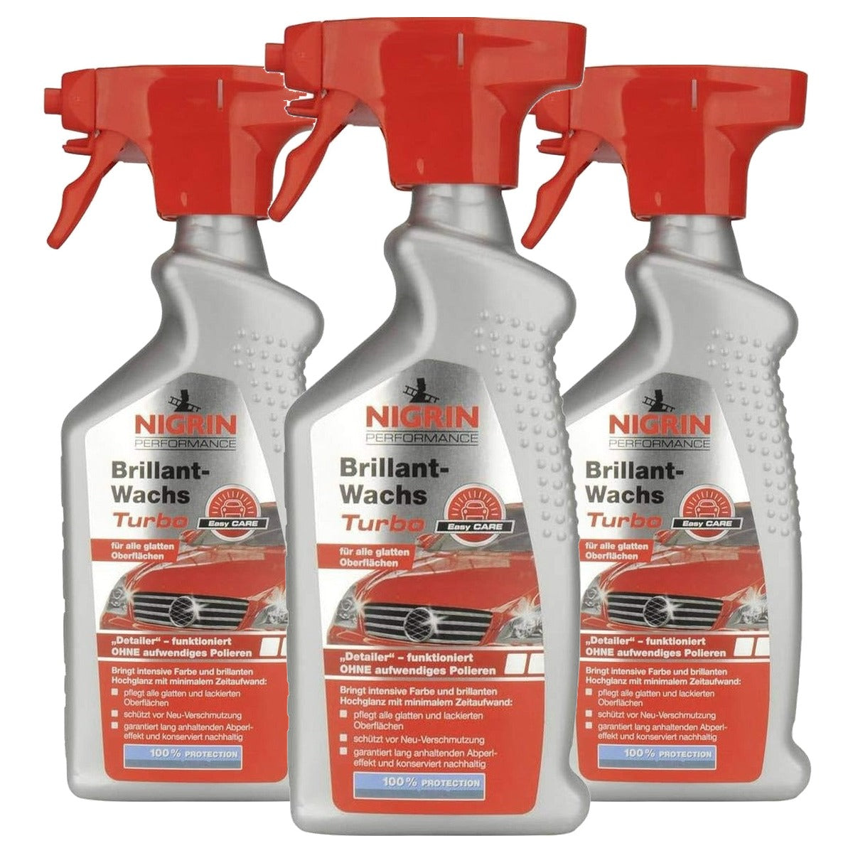 NIGRIN 72975 Brilliant Wax Turbo 3 x 500 ml - Voordeelverpakking