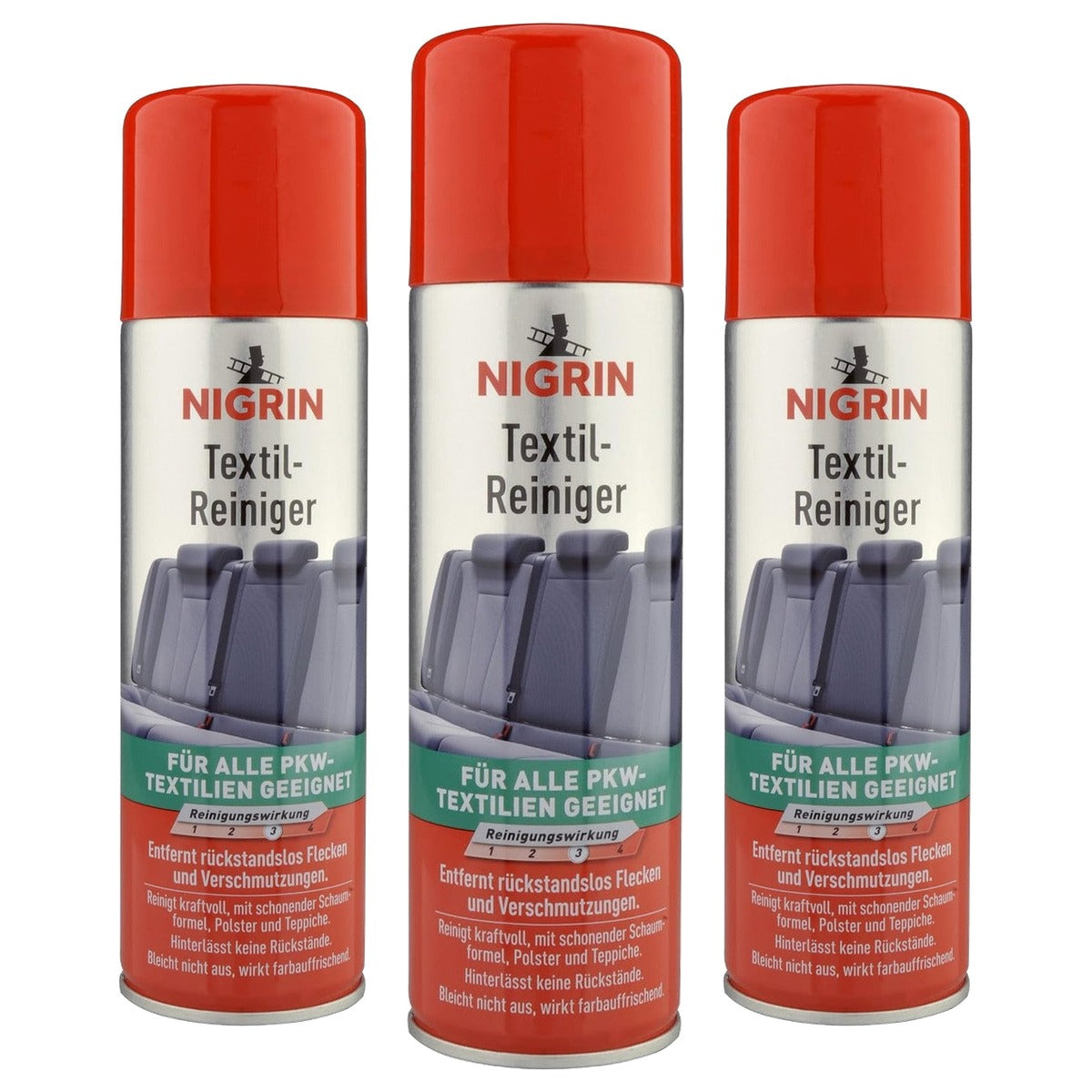 NIGRIN 72981 Textielreiniger 3 x 300 ml - Voordeelverpakking