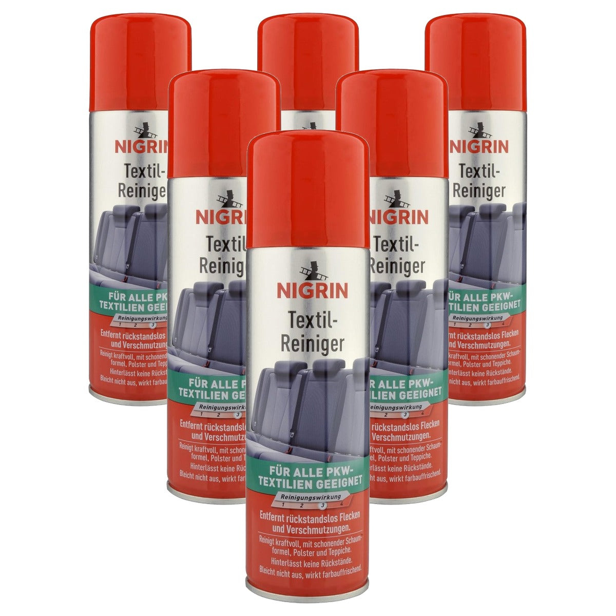 NIGRIN 72981 Textielreiniger 6 x 300 ml - Voordeelverpakking