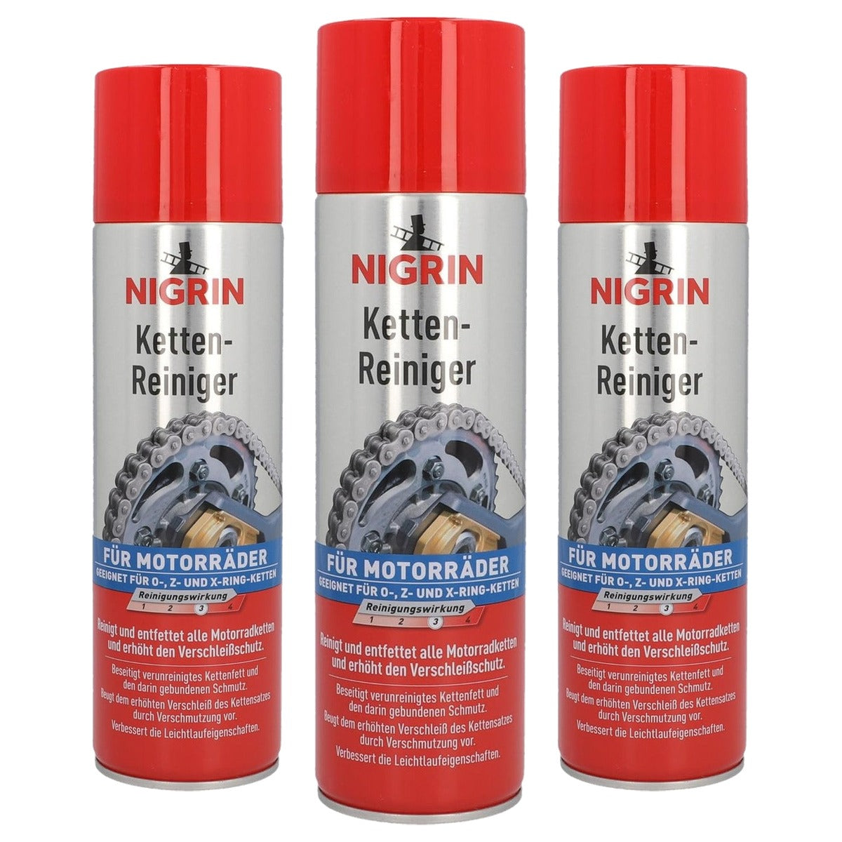 NIGRIN 73889 kettingreiniger 3 x 500 ml - Voordeelverpakking