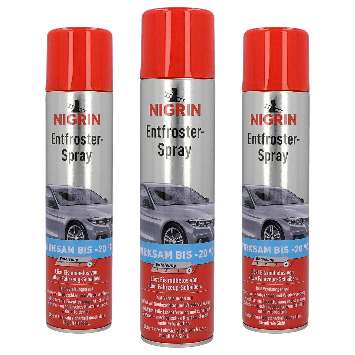NIGRIN 74045 Ontdooistspray 3 x 400 ml - Voordeelverpakking