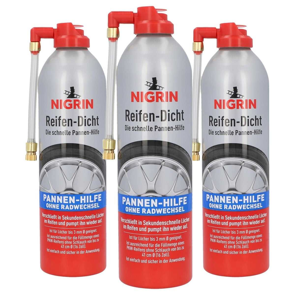 NIGRIN 74074 Bandendicht 3 x 500 ml - Voordeelverpakking