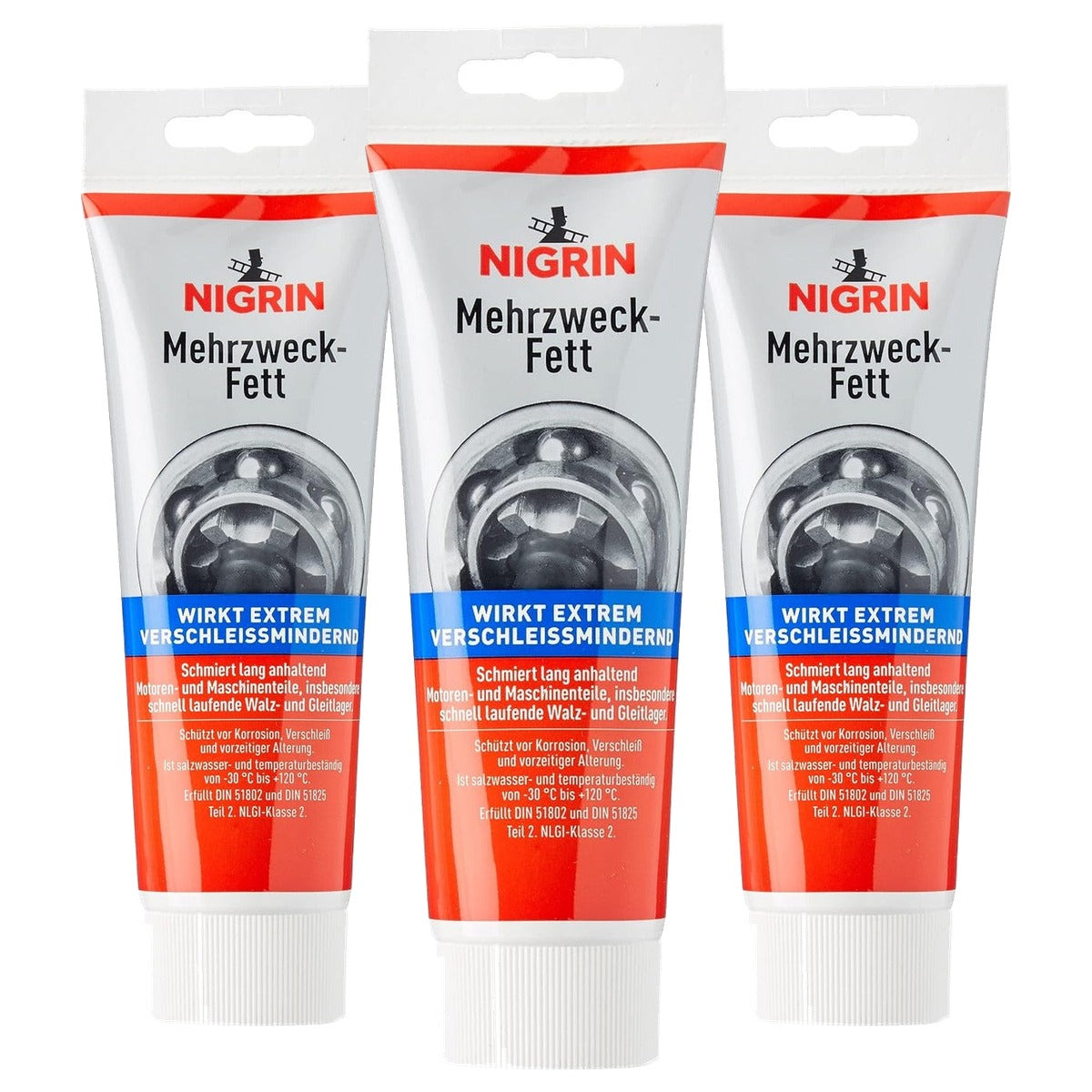 NIGRIN 74145 Multifunctioneel vet tube 3 x 250 ml - Voordeelverpakking