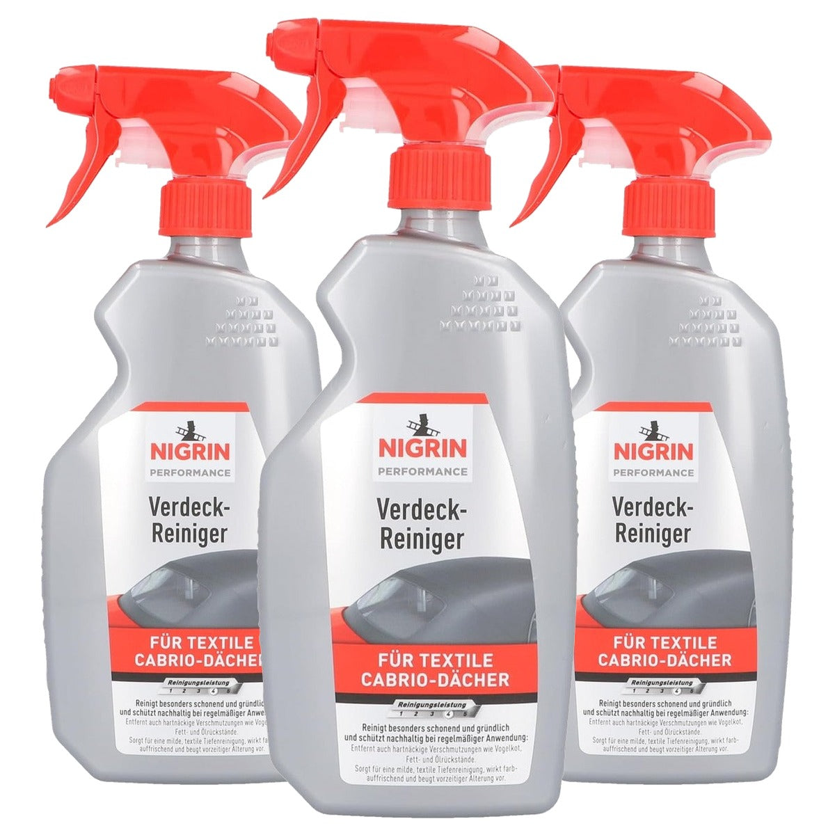 NIGRIN 74182 Cabrio-dekselreiniger 3 x 500 ml - Voordeelverpakking