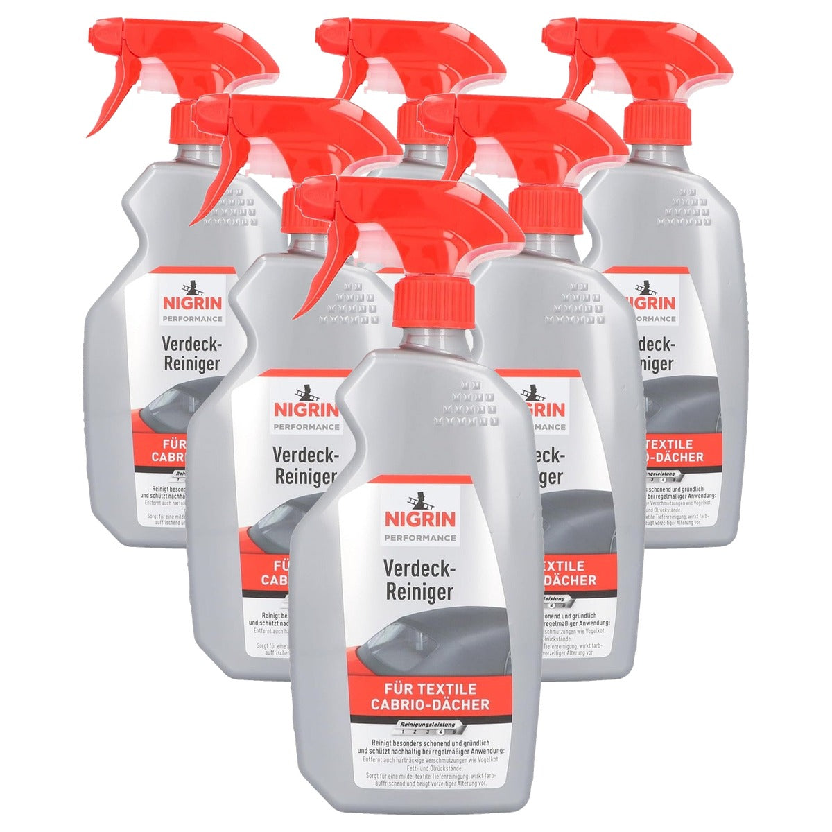 NIGRIN 74182 Cabrio-dekselreiniger 6 x 500 ml - Voordeelverpakking