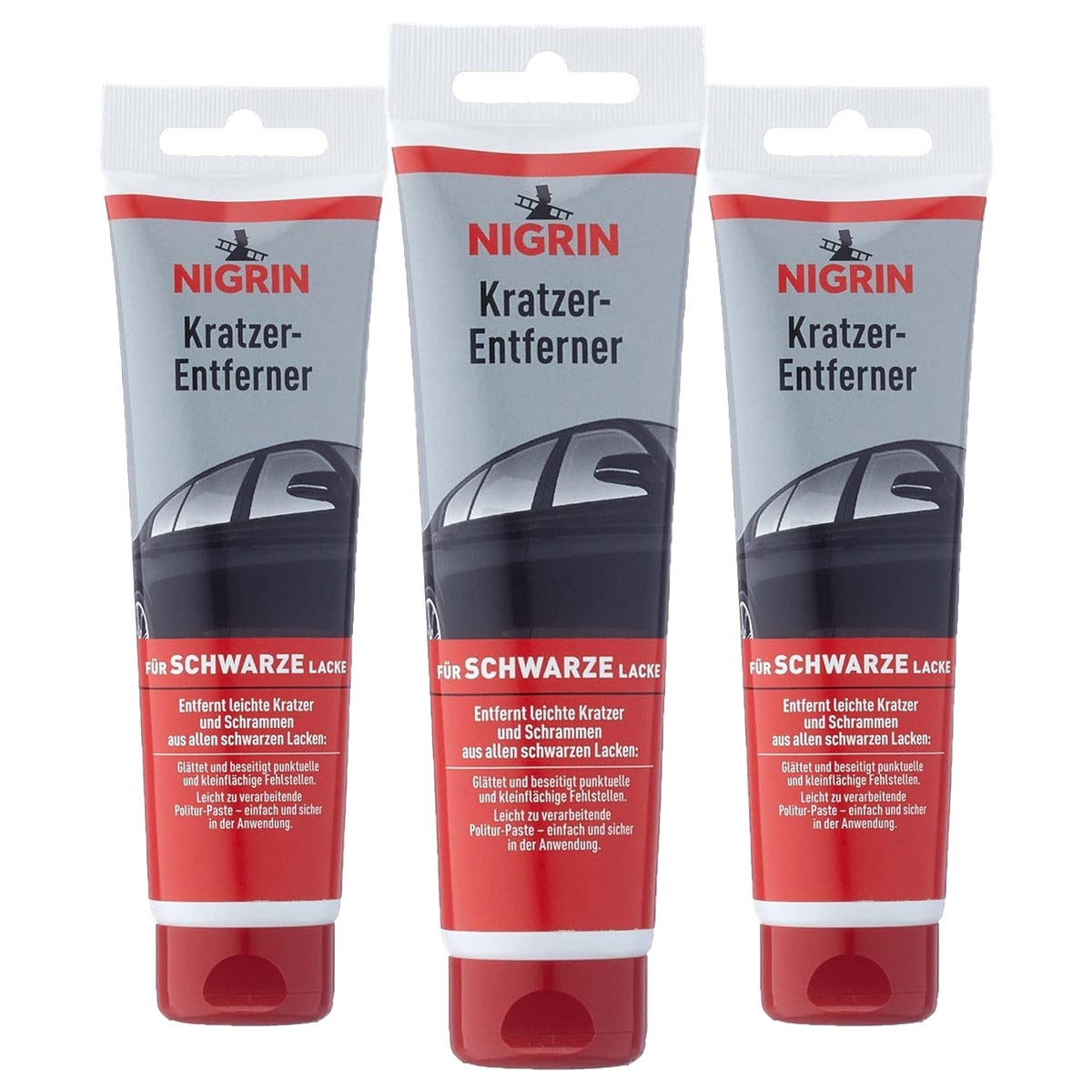 NIGRIN 74256 Krasverwijderaar zwart 3 x 150 g - Voordeelverpakking