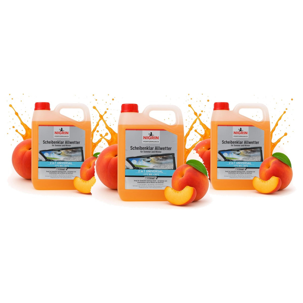 NIGRIN 74485 Ruitensproeier-antivries-concentraat 3 x 3 liter - Voordeelverpakking