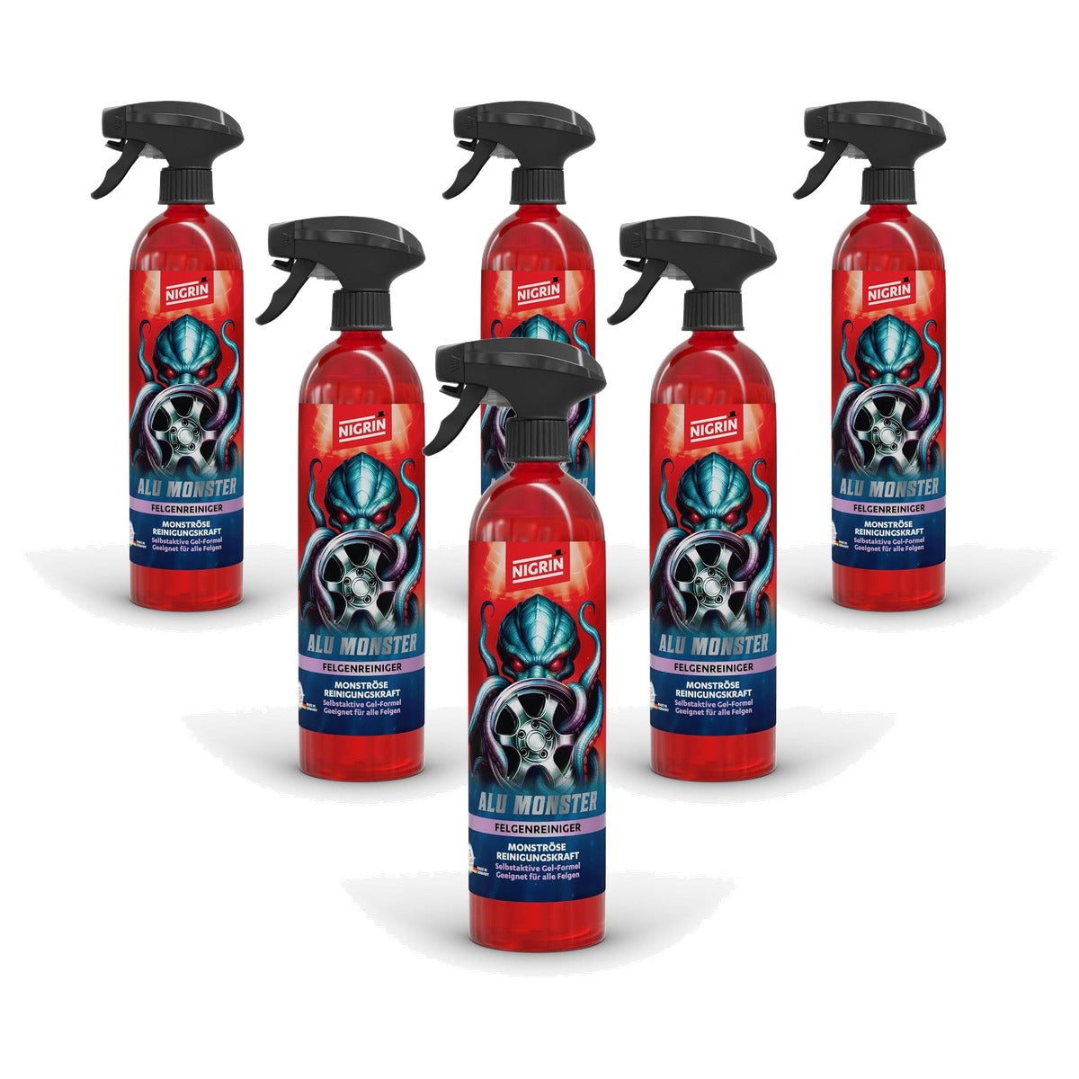 NIGRIN Alu Monster Velgenreiniger 6 x 1 l - Voordeelverpakking