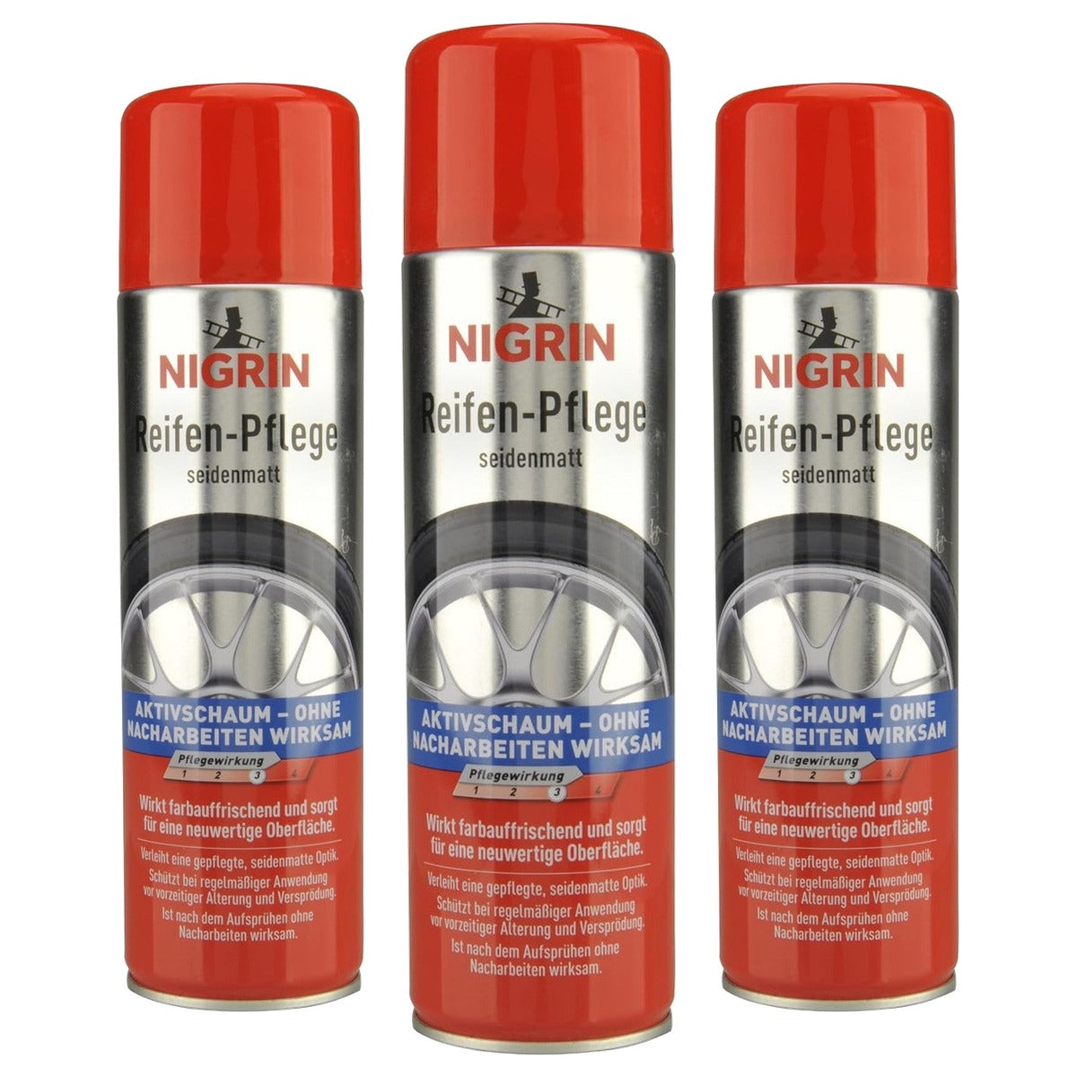 NIGRIN Bandenverzorging Schuimreiniger 3 x 500 ml - Voordeelverpakking