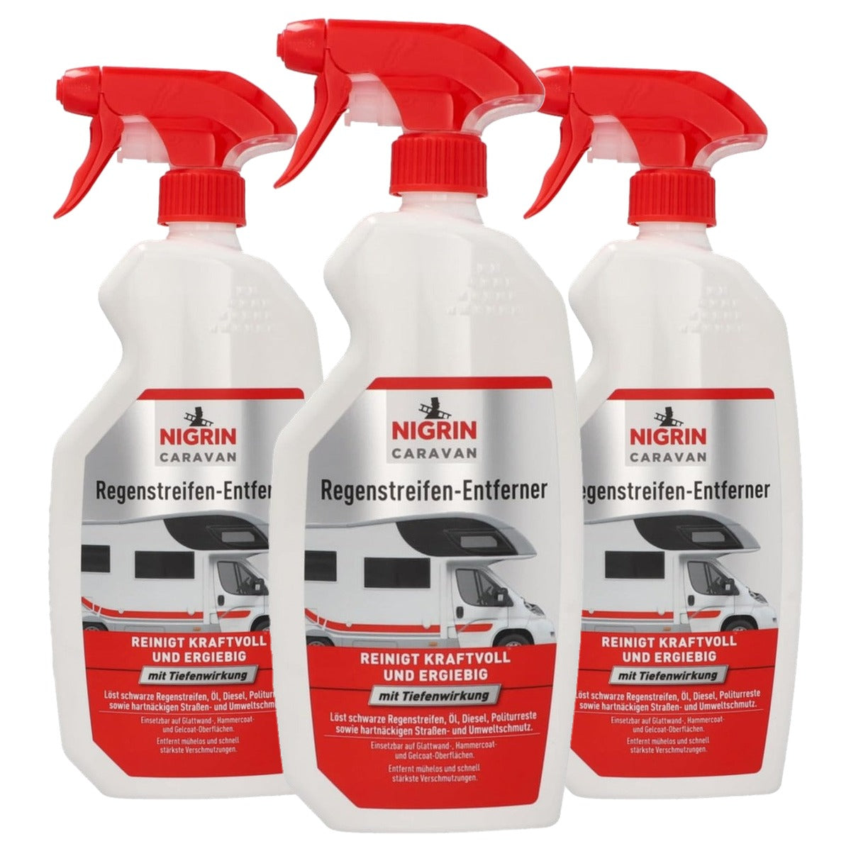 NIGRIN CARAVAN Regenstrepenverwijderaar 3 x 750 ml - Voordeelverpakking