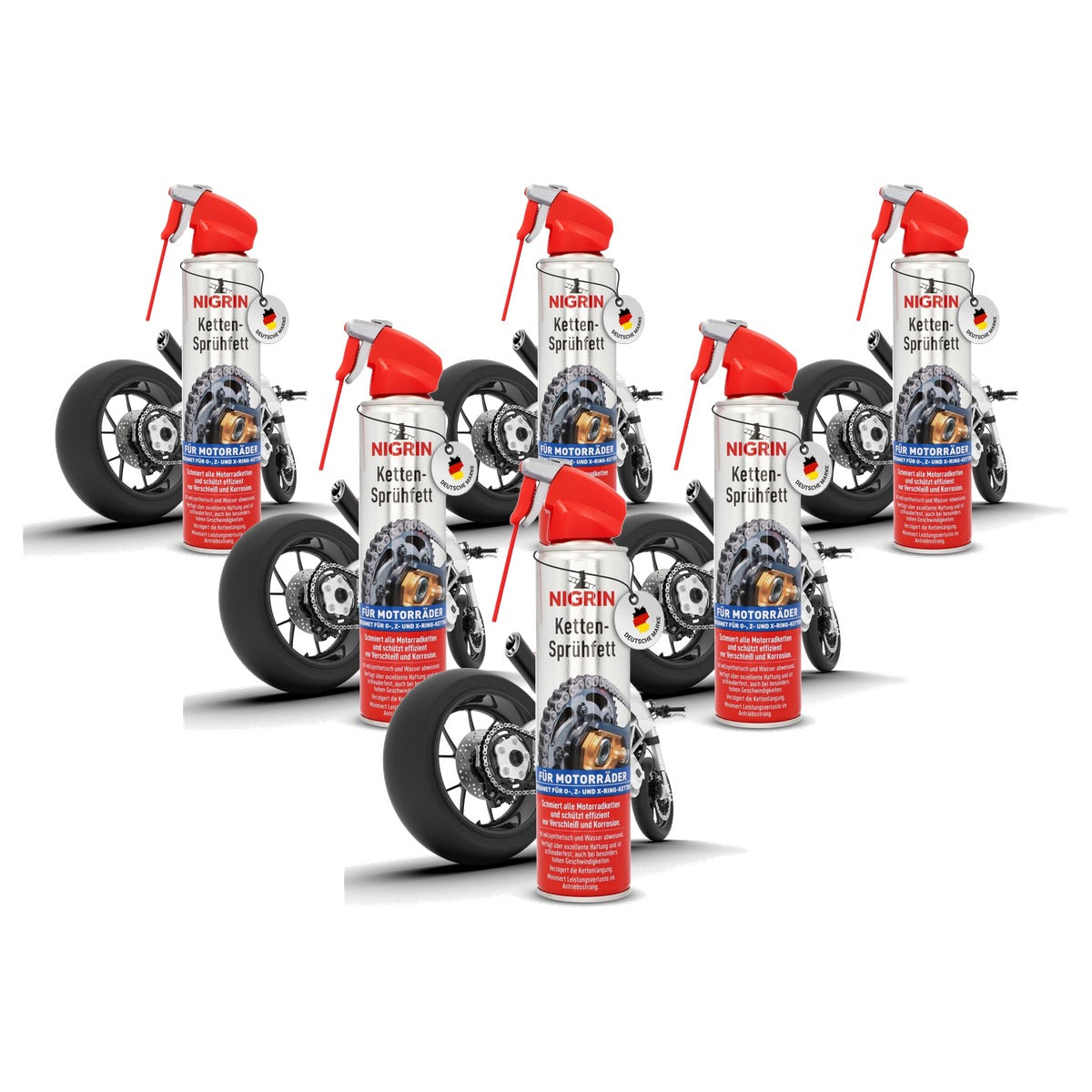 NIGRIN Keramiek kettingsproeivet 6 x 400 ml - Voordeelverpakking