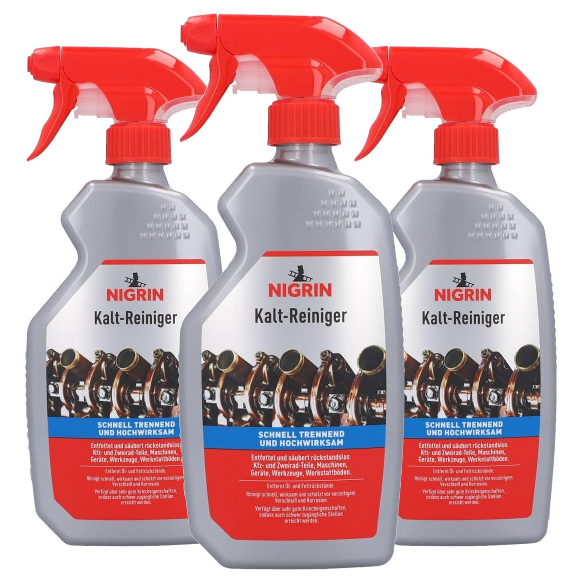 NIGRIN Koudereiniger pompverstuiver 3 x 500 ml - Voordeelverpakking