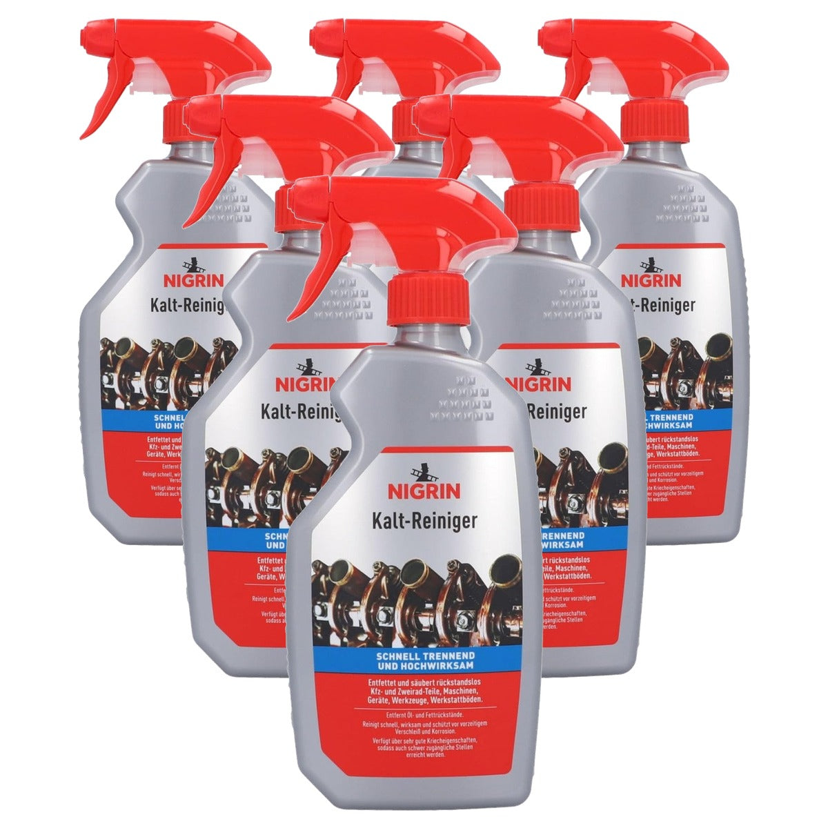 NIGRIN Koudereiniger pompverstuiver 6 x 500 ml - Voordeelverpakking