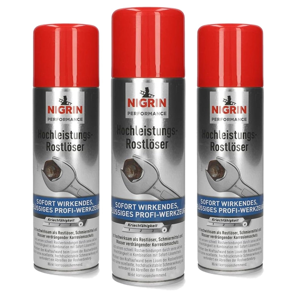 NIGRIN Krachtige roestoplosser hybride 3 x 250 ml - Voordeelverpakking