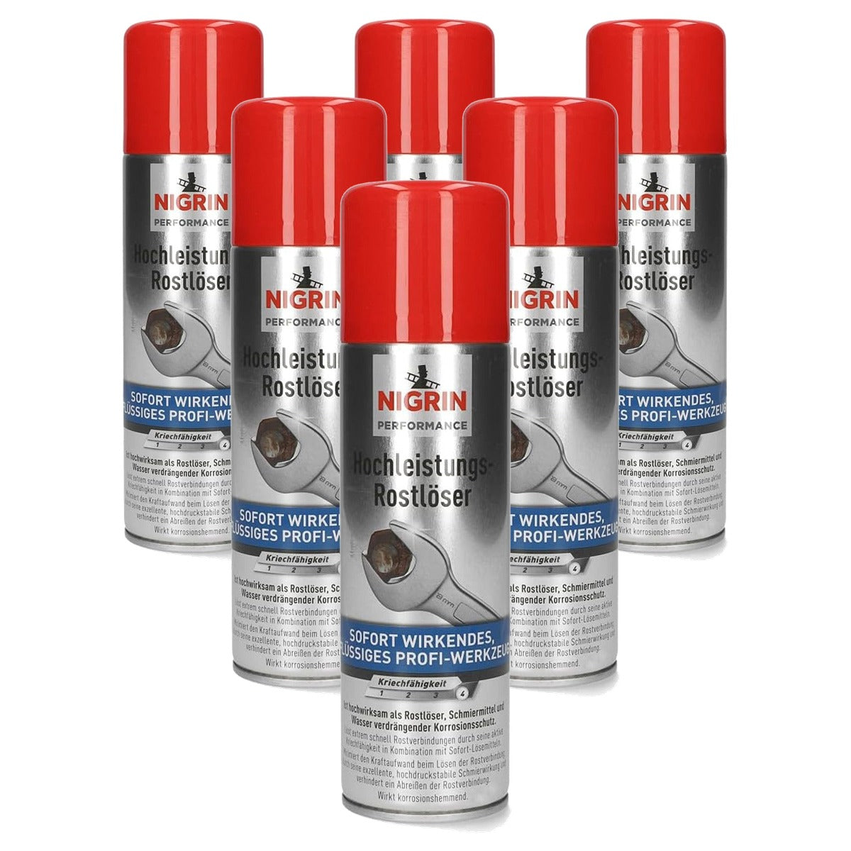 NIGRIN Krachtige roestoplosser hybride 6 x 250 ml - Voordeelverpakking