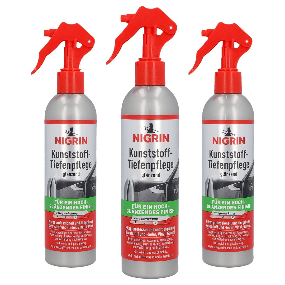 NIGRIN Kunststof Dieptereiniging 3 x 300 ml - Voordeelverpakking