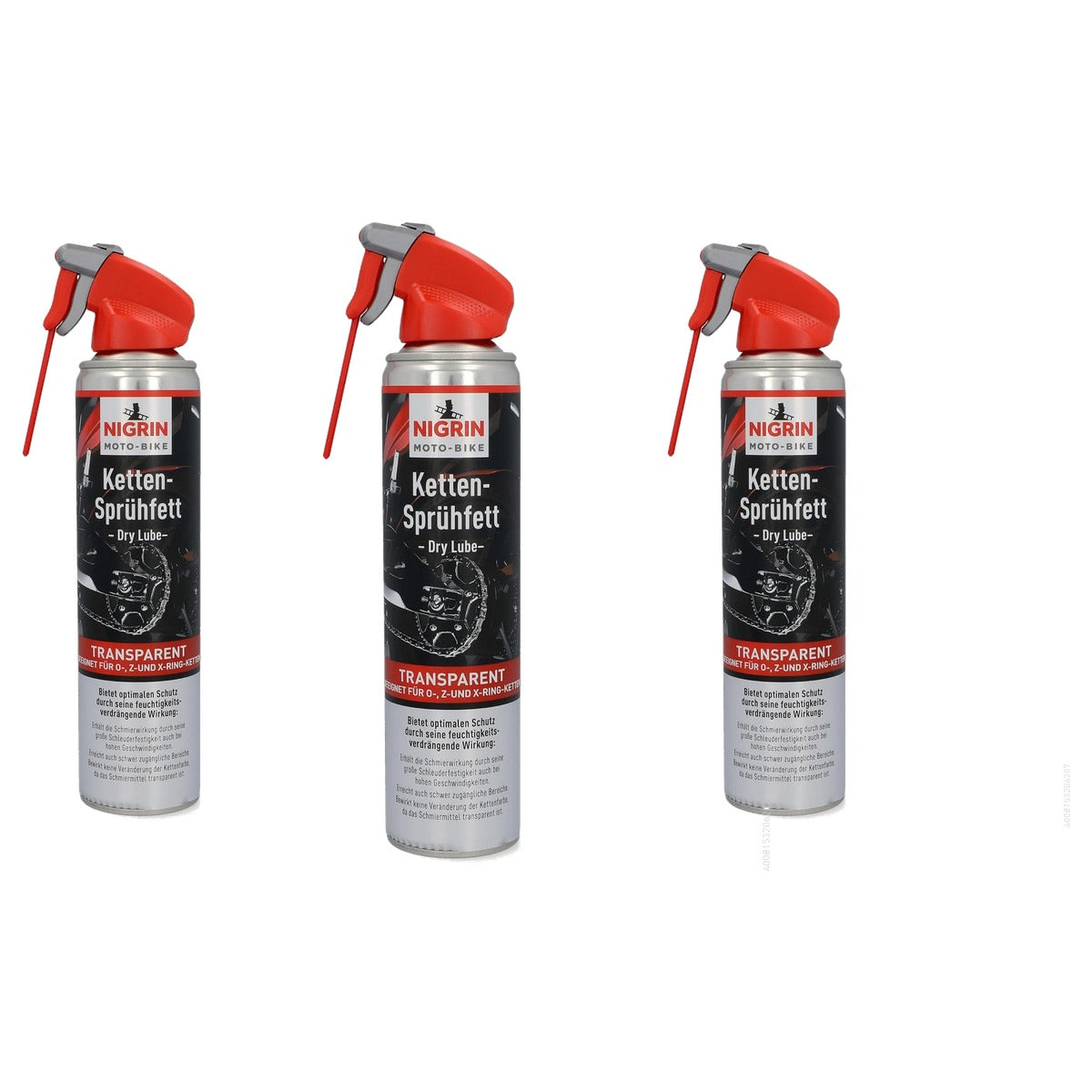 NIGRIN MOTO-BIKE Dry Lube kettingspray 3 x 400 ml - Voordeelverpakking