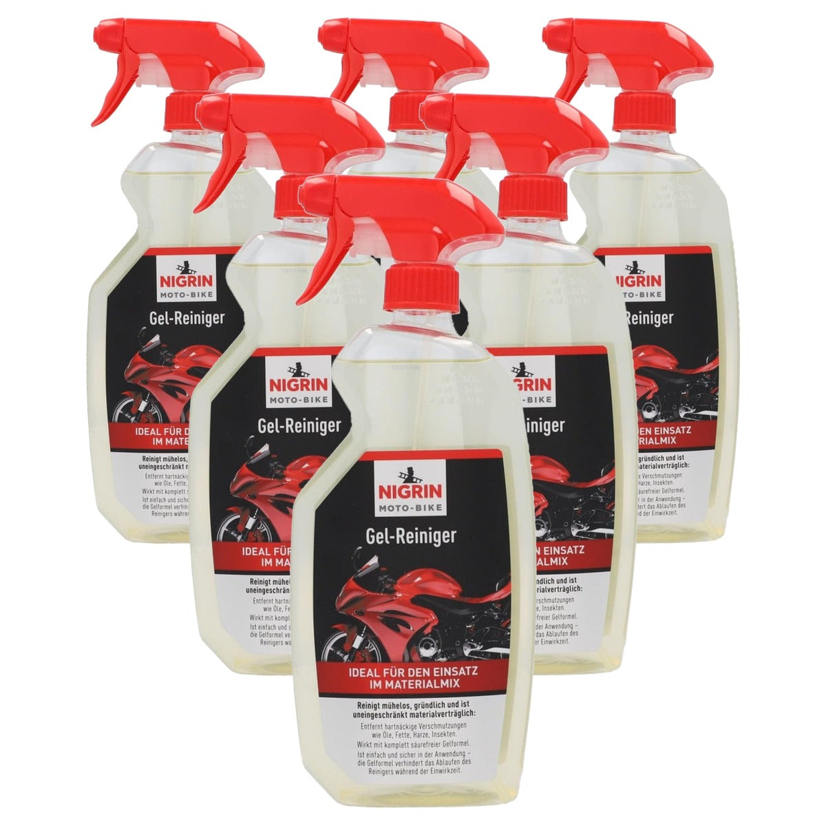 NIGRIN MOTO-BIKE Gelreiniger 6 x 750 ml - Voordeelverpakking