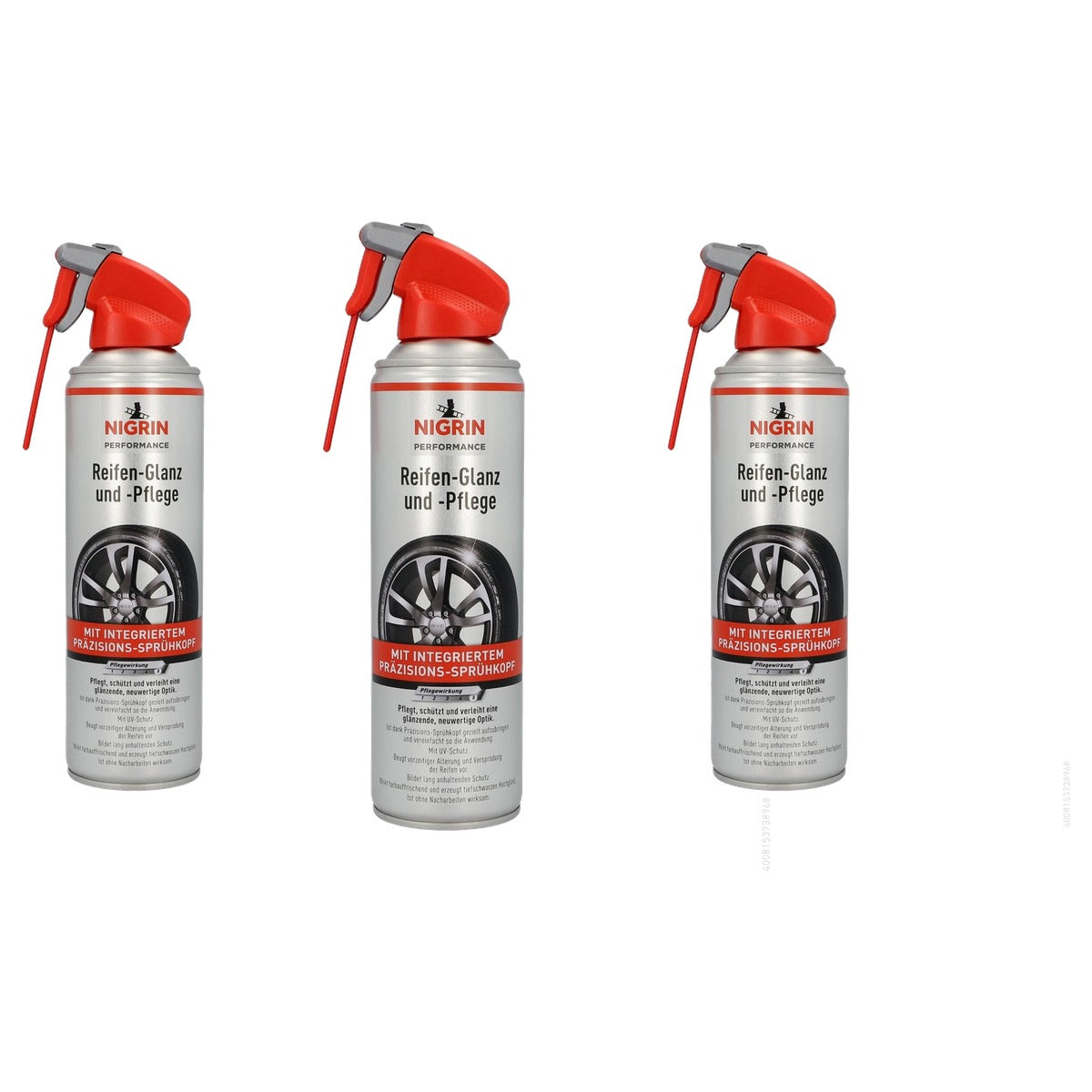NIGRIN Performance Bandenglans & Verzorging 3 x 500 ml - Voordeelverpakking