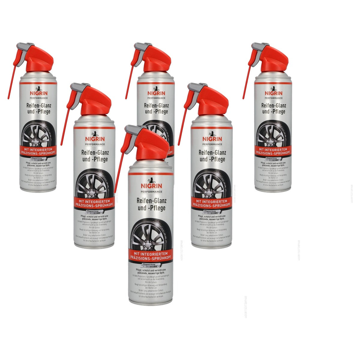NIGRIN Performance Bandenglans & Verzorging 6 x 500 ml - Voordeelverpakking